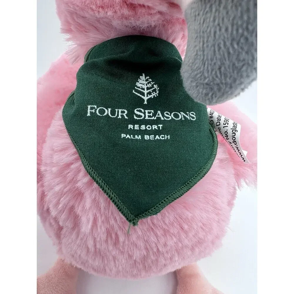 Douglas Leggie Flamingo Soft Plush Stuffed Animal Four Seasons Palm Beach 9”